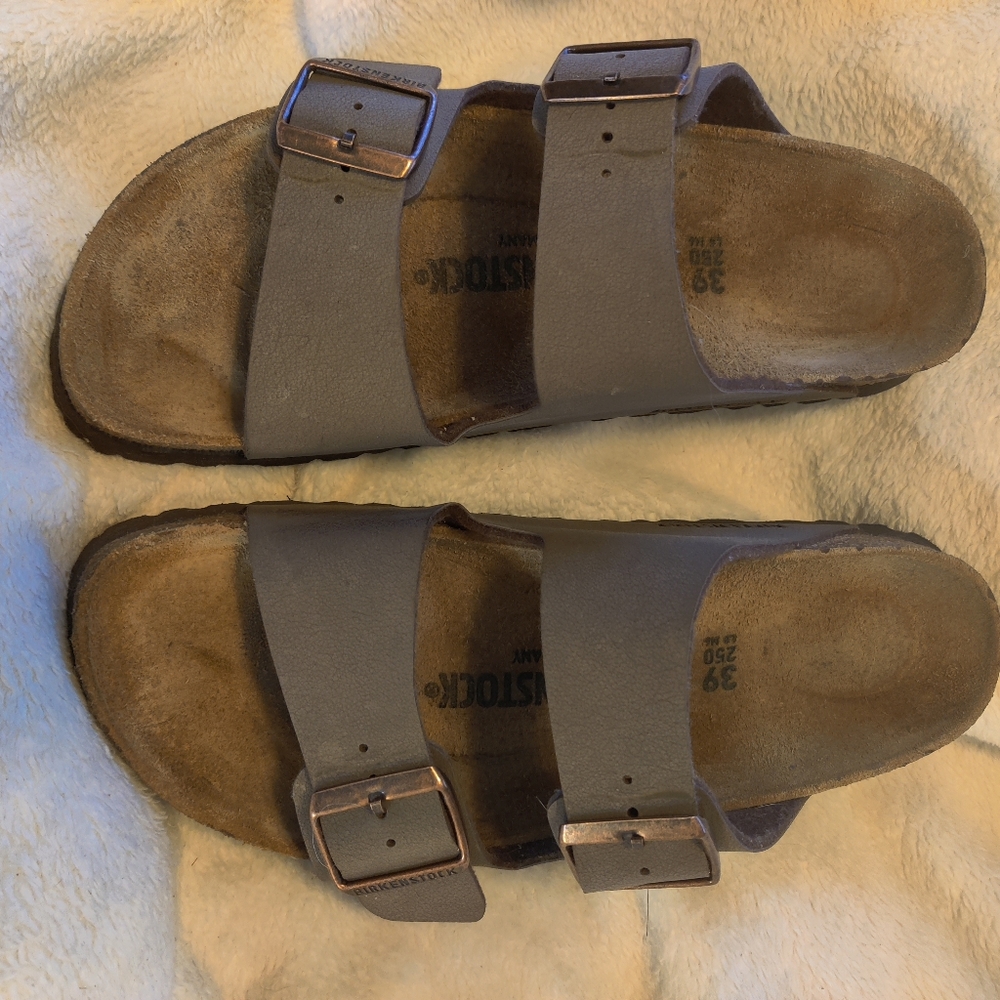 Birkenstock originals made in Germany copper buckles women's size 39